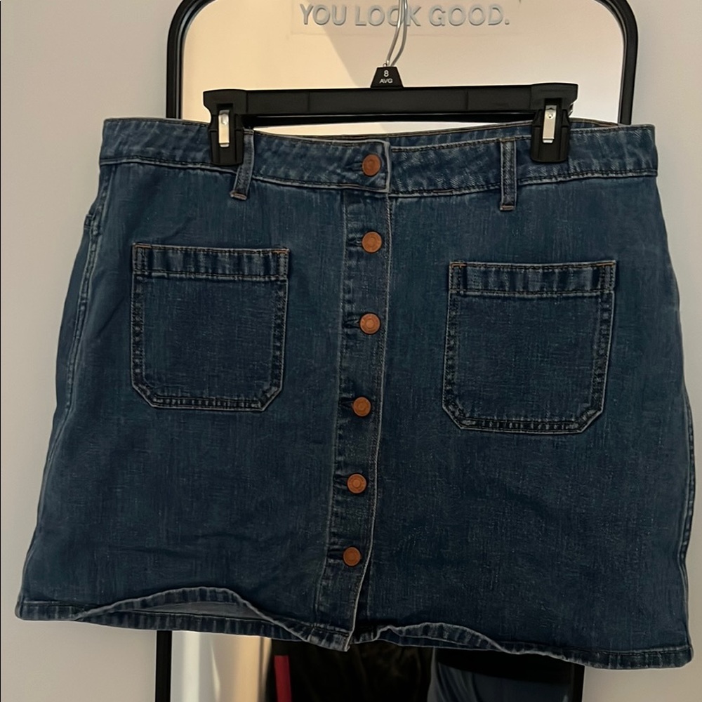 GAP Blue A-line Mini Skirt Casual